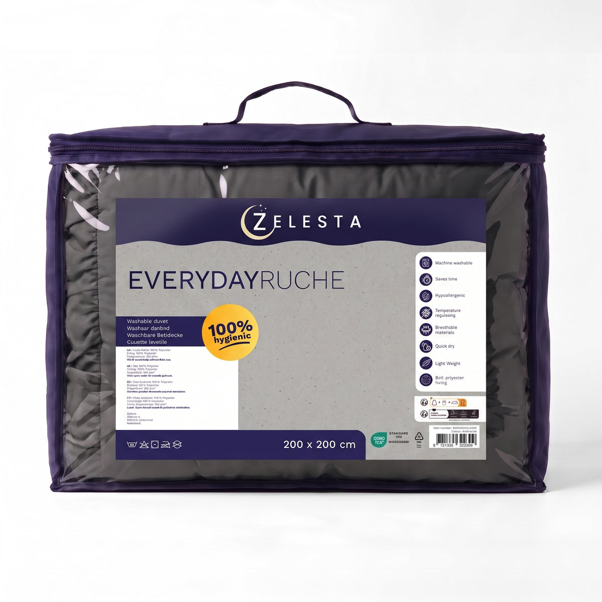 Zelesta Everyday Ruffles Bettdecke - Anthrazit