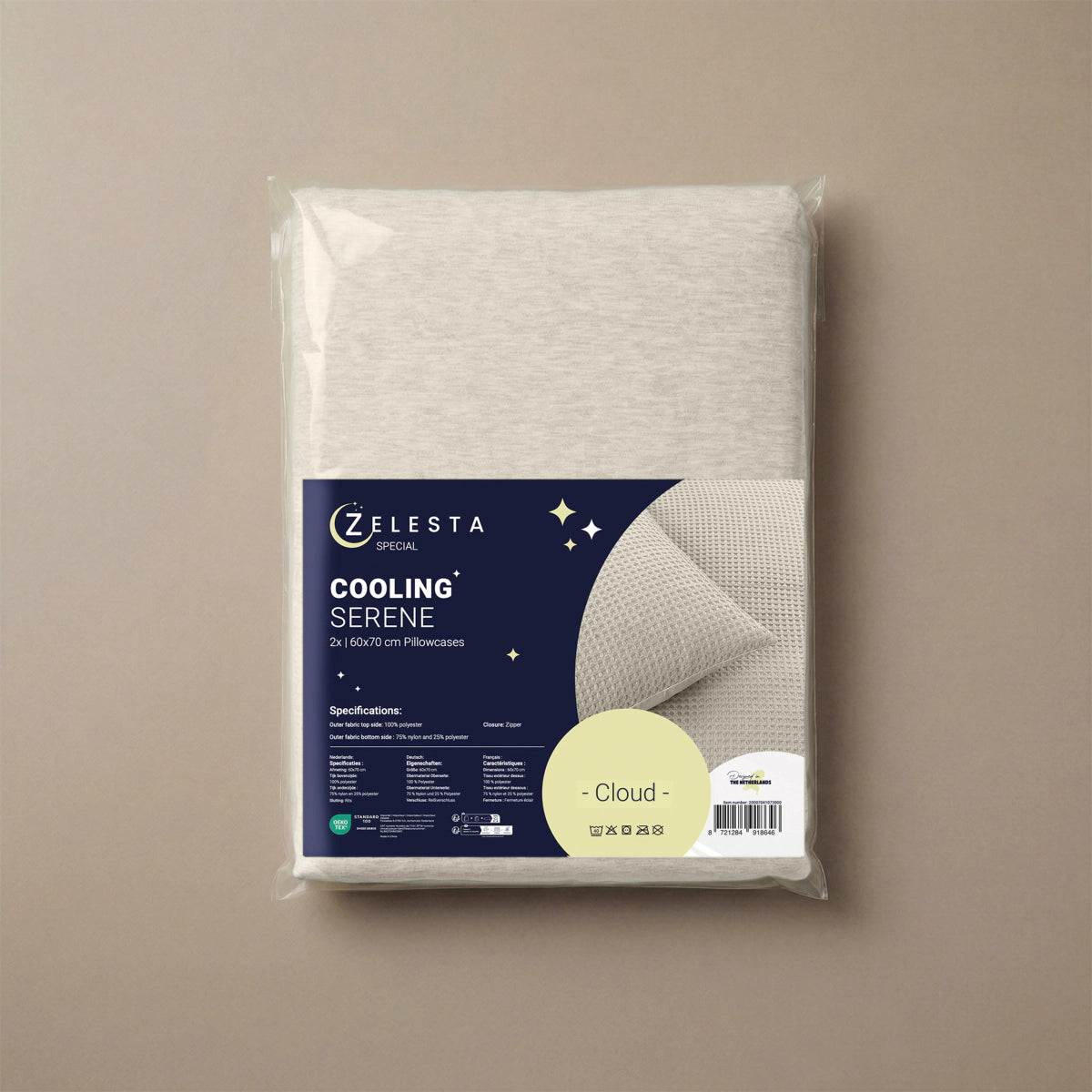 Zelesta Special Cooling Serene Kissenbezug Set von 2 - Cremeweiß