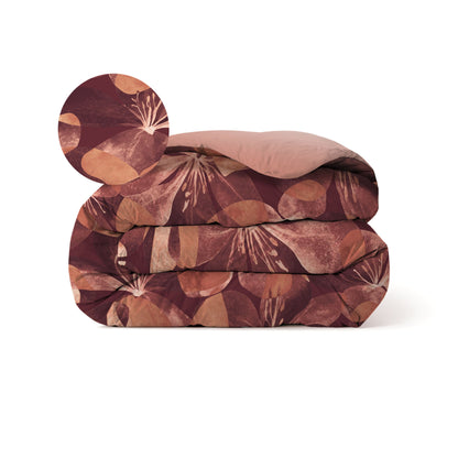 Zelesta Comfort Design Nahtlose Bettdecke - Oversized Flower Blush Red