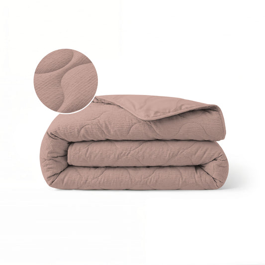 Zelesta Special Seersucker Sommerbettdecke - Puder Rosa