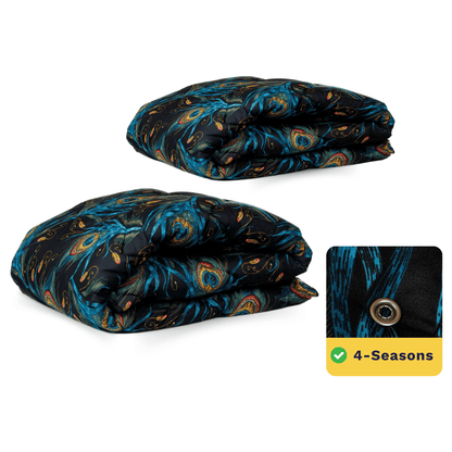 Packshot vom Zelesta Wonderbed 4 Seasons double - Peacock Feathers