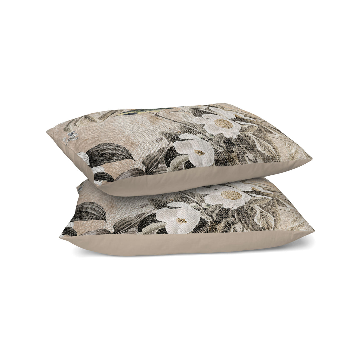 Zelesta Comfort Design Nahtlose Kissenbezüge Set von 2 - Vintage Birds Sand