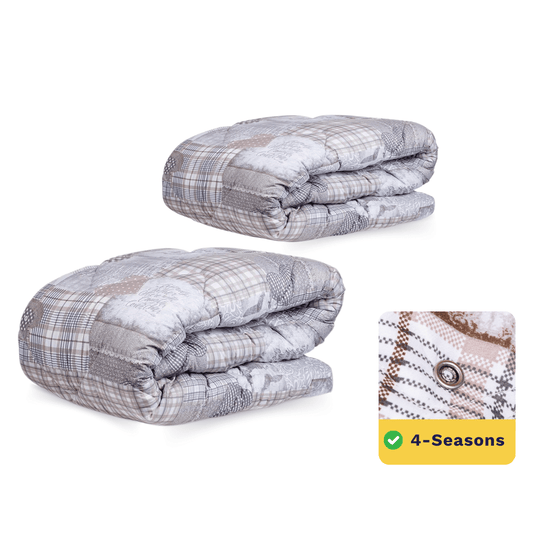 Packshot vom Zelesta Wonderbed 4 Seasons double - Patchwork Hearts