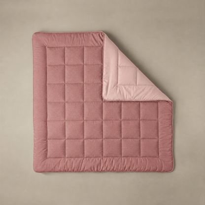 Zelesta Comfort Structure Seersucker Bettdecke - Rosa & Hellrosa