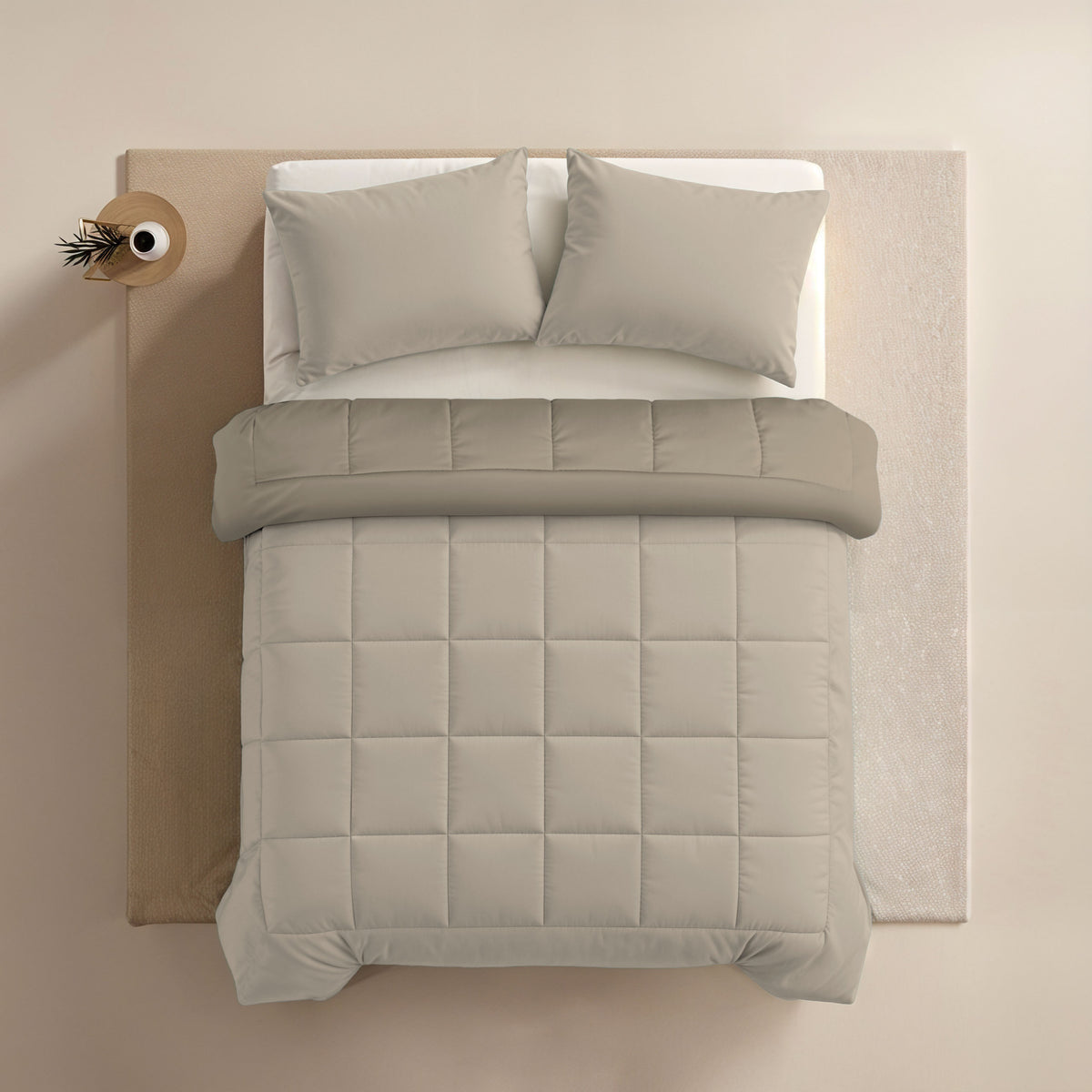 Zelesta Comfort Duo Bettdecke - Taupe & Champagner