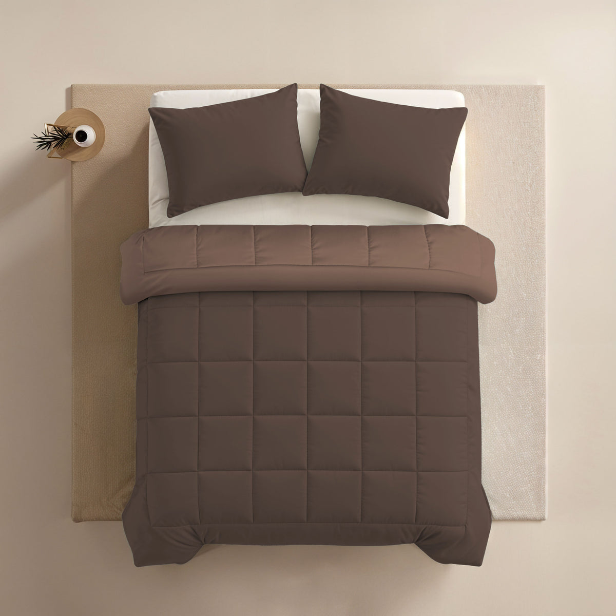 Zelesta Comfort Duo Bettdecke - Schokoladenbraun & Mokkabraun