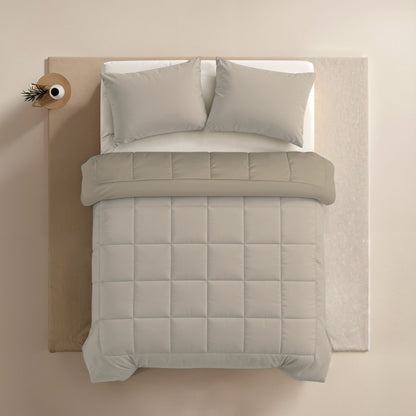 Zelesta Comfort Duo Sommerbettdecke - Taupe & Champagner
