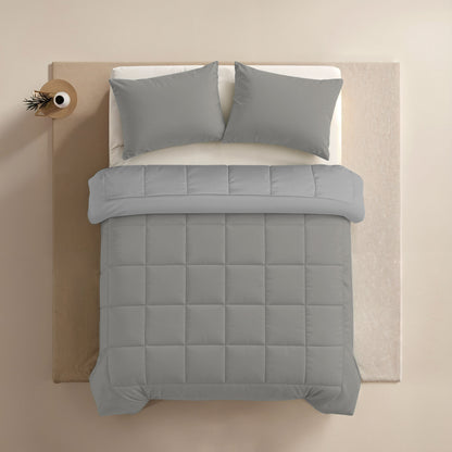 Zelesta Comfort Duo Sommerbettdecke - Grau & Sanftes Grau