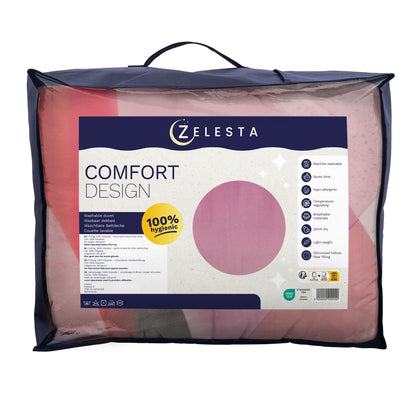 Zelesta Comfort Design Nahtlose Bettdecke - Colour Block Pink