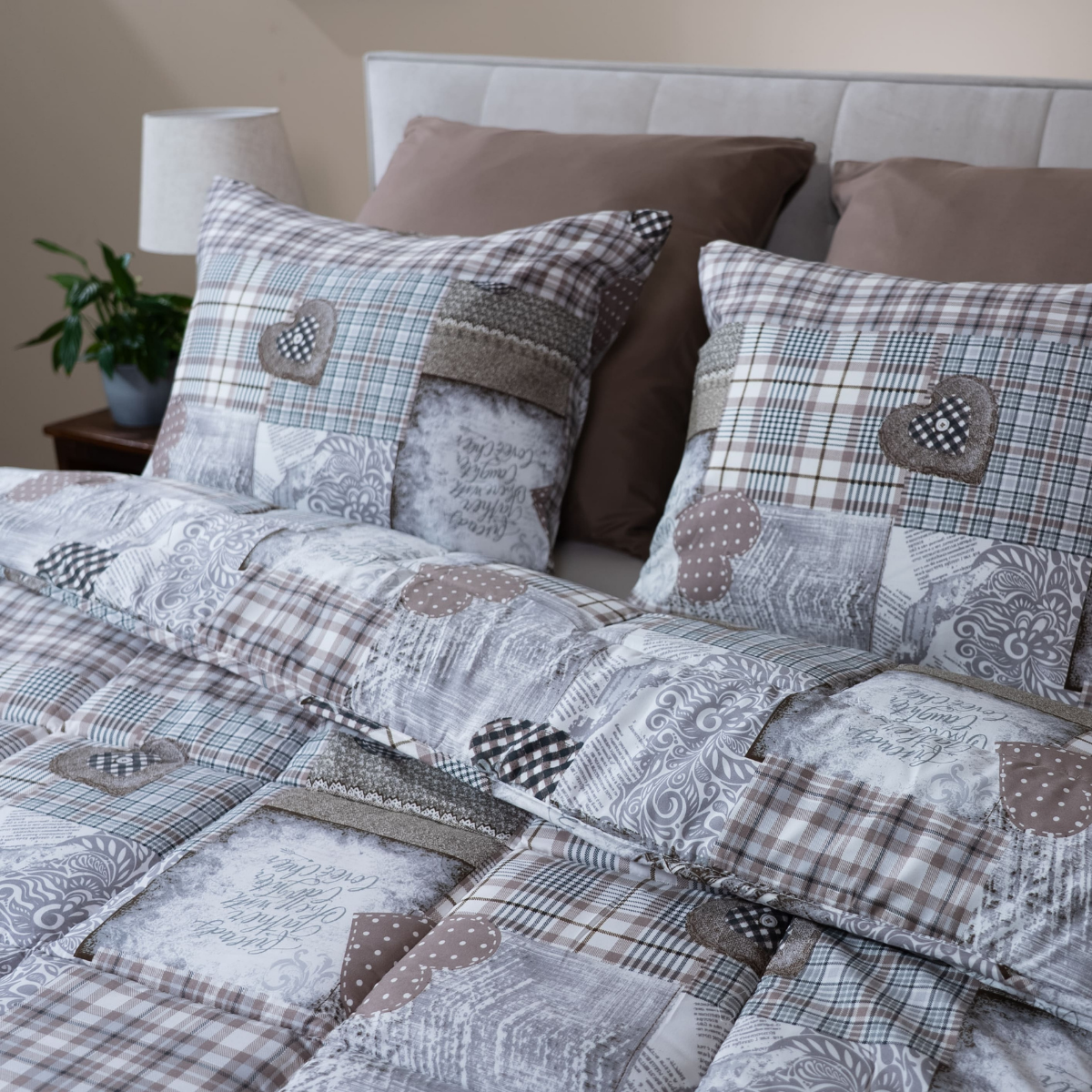 Stimmungsbild vom Zelesta Wonderbed Kissenbezüge Set von 2 - Patchwork Hearts