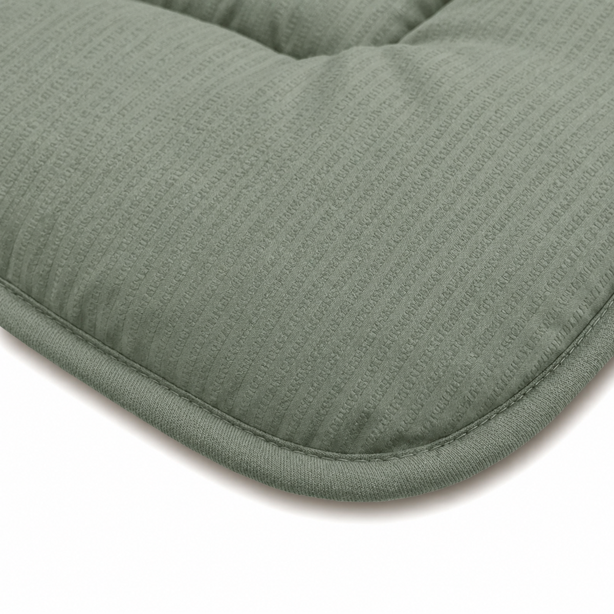 Zelesta Comfort Structure Seersucker Bettdecke - Dunkelgrün & Grün