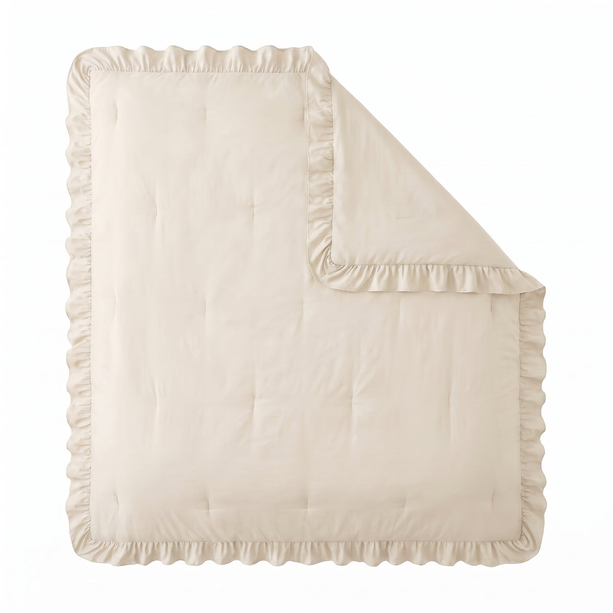 Zelesta Everyday Ruffles Bettdecke - Cremeweiß