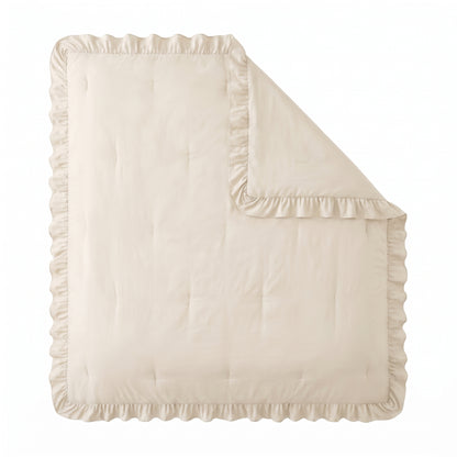 Zelesta Everyday Ruffles Bettdecke - Cremeweiß