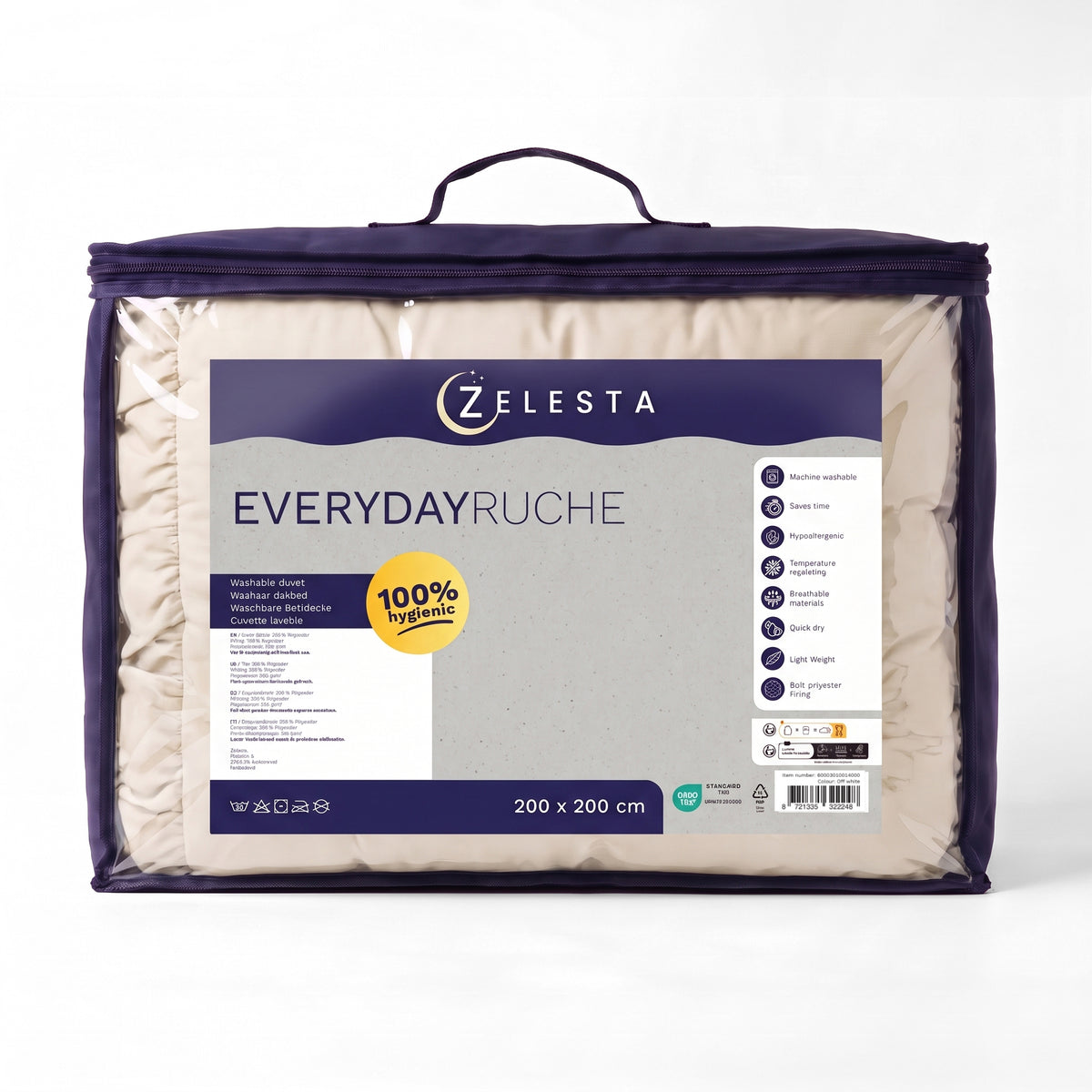 Zelesta Everyday Ruffles Bettdecke - Cremeweiß