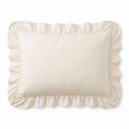 Zelesta Everyday Ruffles Kissenbezüge Set von 2 - Cremeweiß