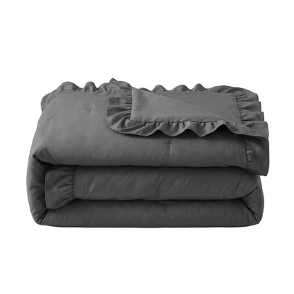 Zelesta Everyday Ruffles Bettdecke - Anthrazit