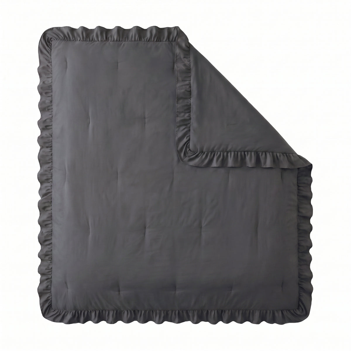 Zelesta Everyday Ruffles Bettdecke - Anthrazit