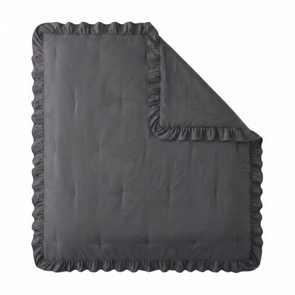 Zelesta Everyday Ruffles Bettdecke - Anthrazit