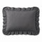 Zelesta Everyday Ruffles Kissenbezüge Set von 2 - Anthrazit