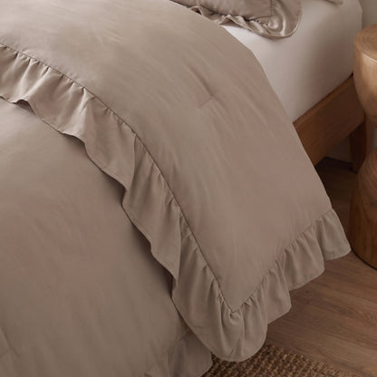Zelesta Everyday Ruffles Bettdecke - Khaki