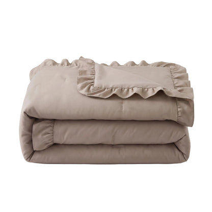 Zelesta Everyday Ruffles Bettdecke - Khaki
