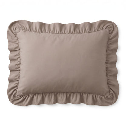 Zelesta Everyday Ruffles Kissenbezüge Set von 2 - Khaki