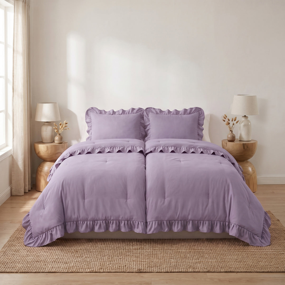 Zelesta Everyday Ruffles Bettdecke - Lavendel