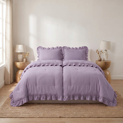 Zelesta Everyday Ruffles Bettdecke - Lavendel