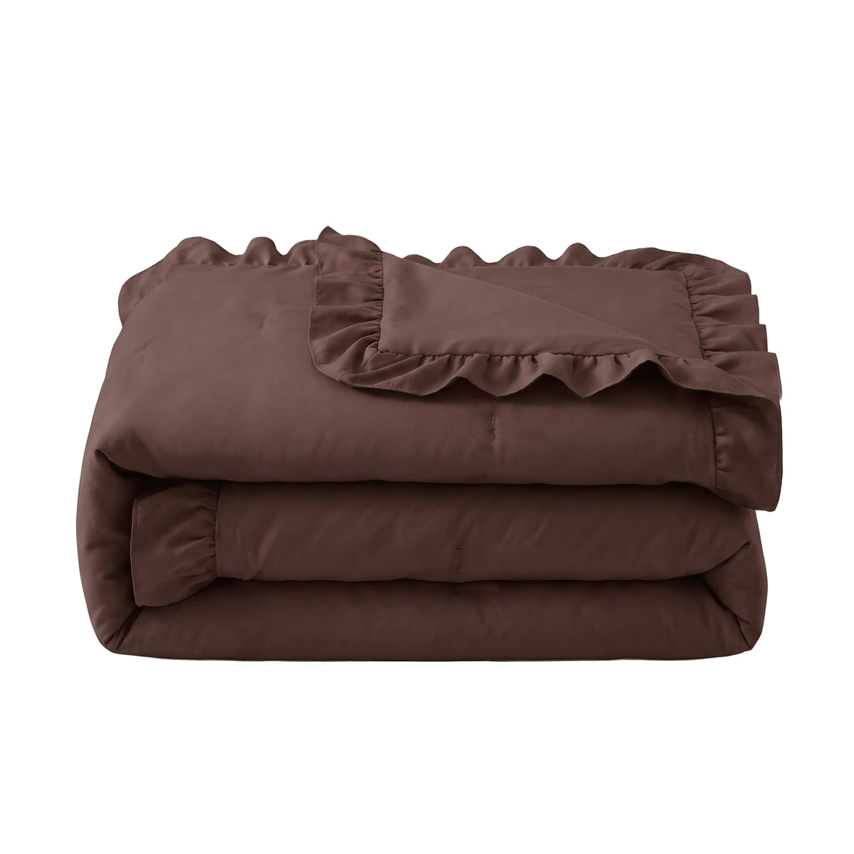 Zelesta Everyday Ruffles Bettdecke - Dunkelbraun