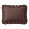 Zelesta Everyday Ruffles Kissenbezüge Set von 2 - Dunkelbraun