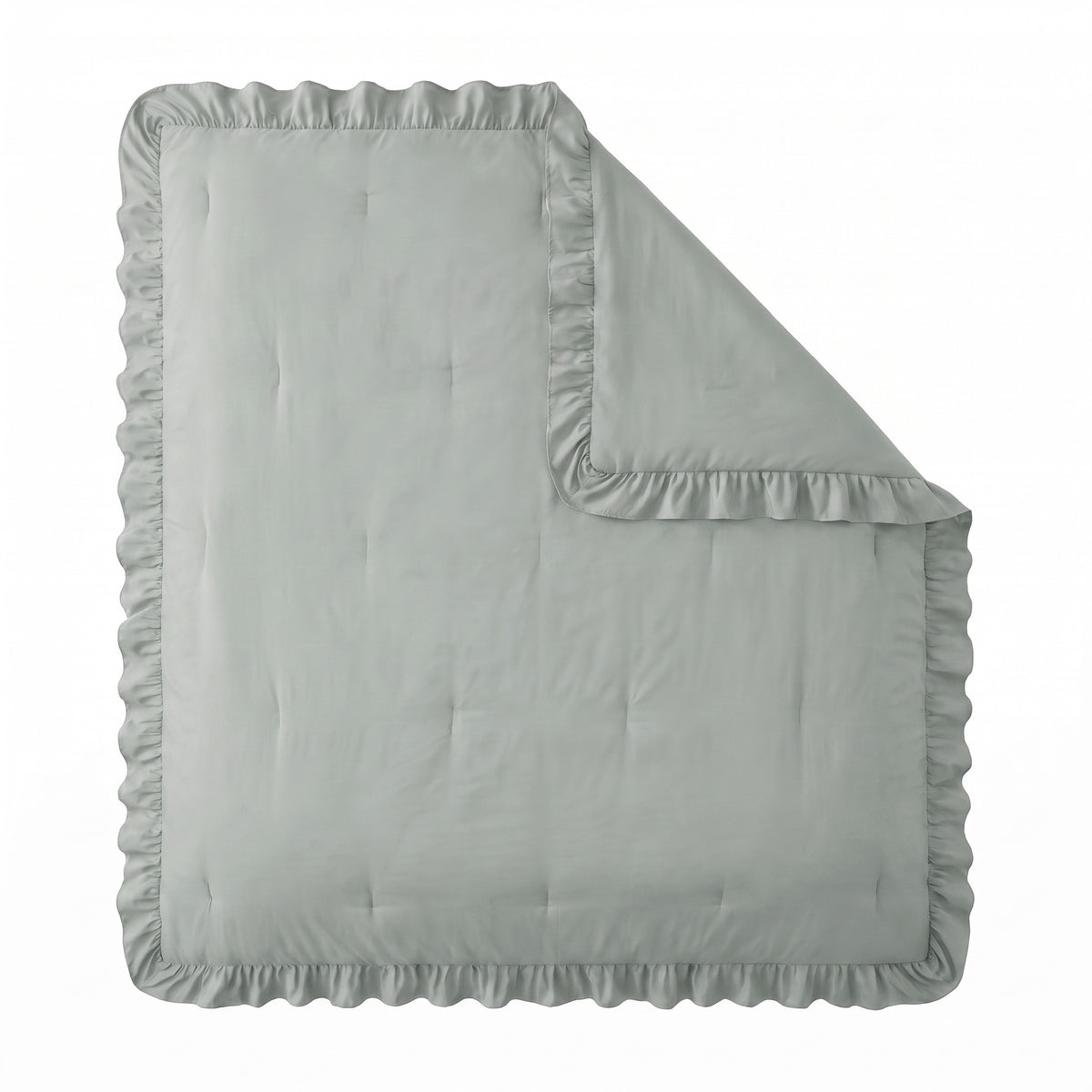 Zelesta Everyday Ruffles Bettdecke - Meergrün