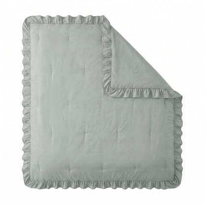 Zelesta Everyday Ruffles Bettdecke - Meergrün