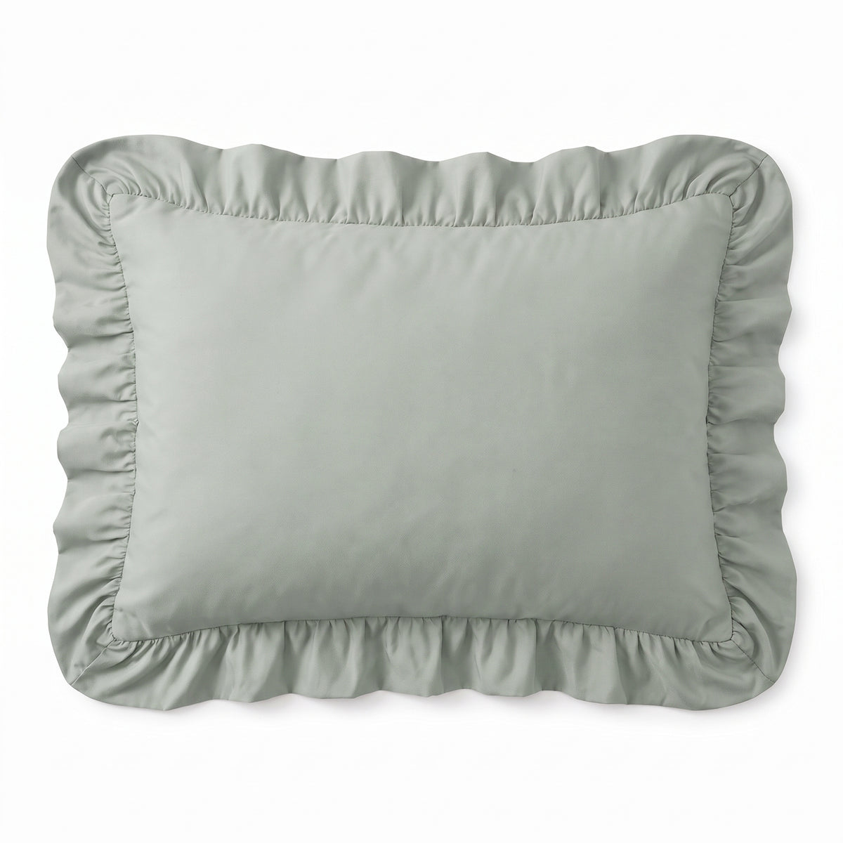Zelesta Everyday Ruffles Kissenbezüge Set von 2 - Meergrün