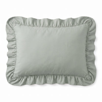 Zelesta Everyday Ruffles Kissenbezüge Set von 2 - Meergrün