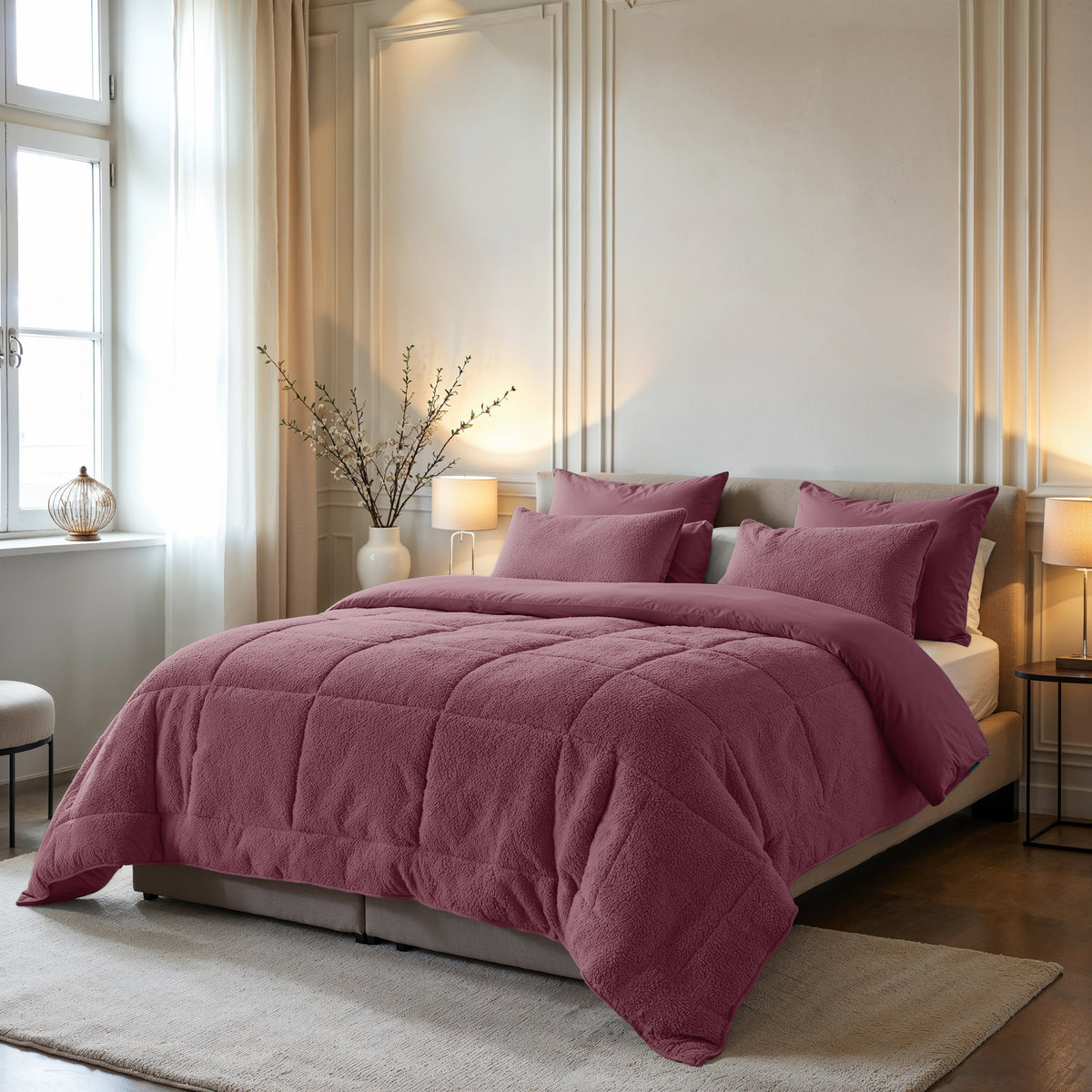 Zelesta Special Teddy Original Bettdecke - Bordeauxrot