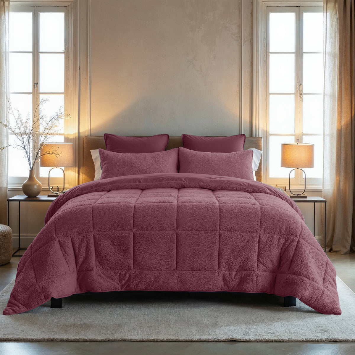 Zelesta Special Teddy Original Bettdecke - Bordeauxrot