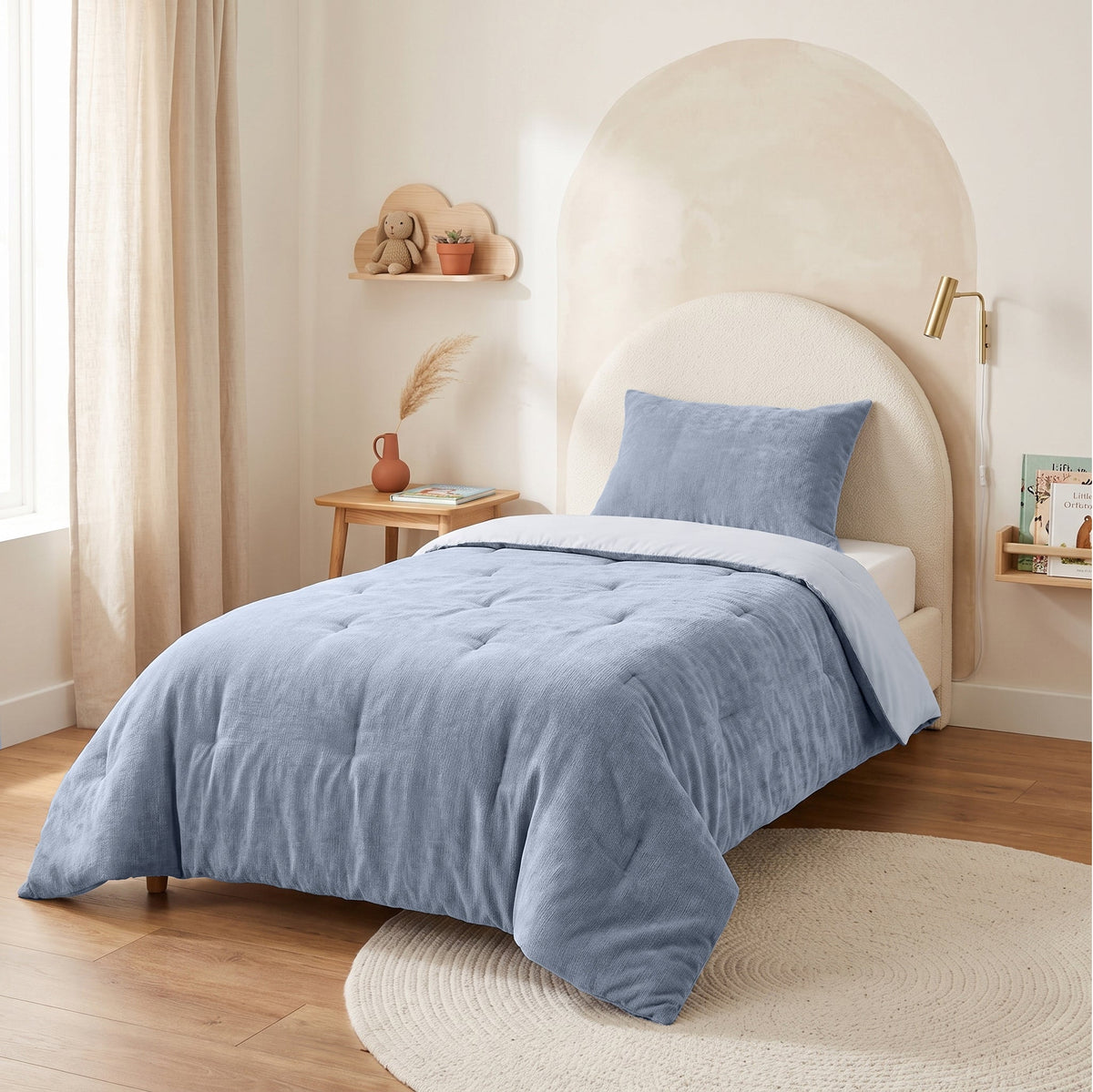 Zelesta Special Kids Chenille Bettdecke - Eisblau