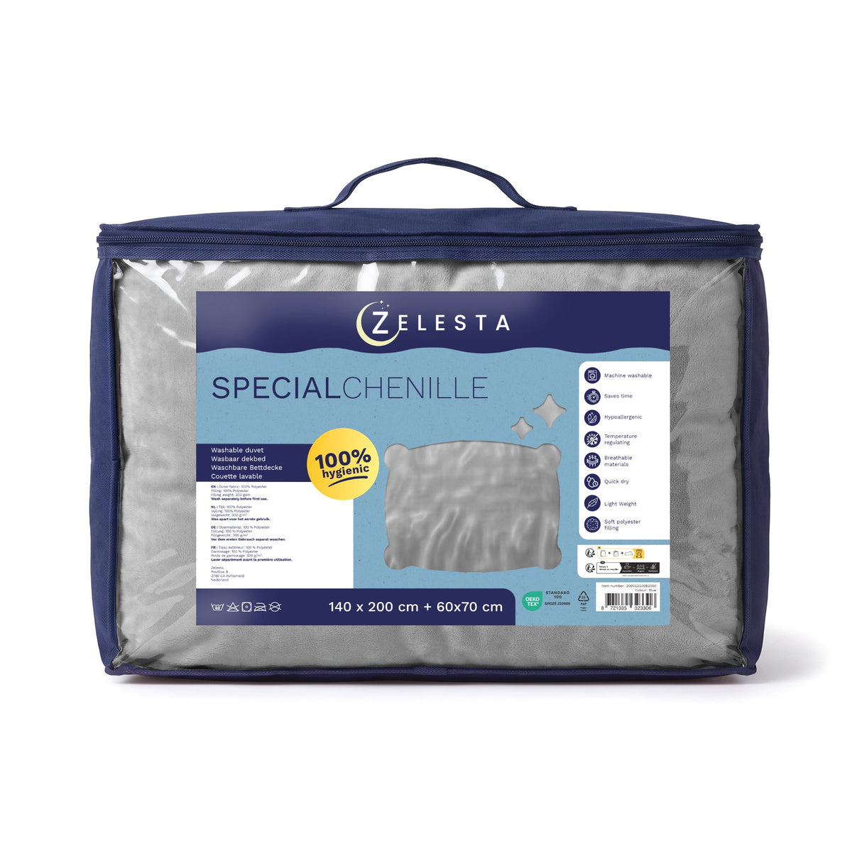 Zelesta Special Kids Chenille Bettdecke - Dunkelgrau