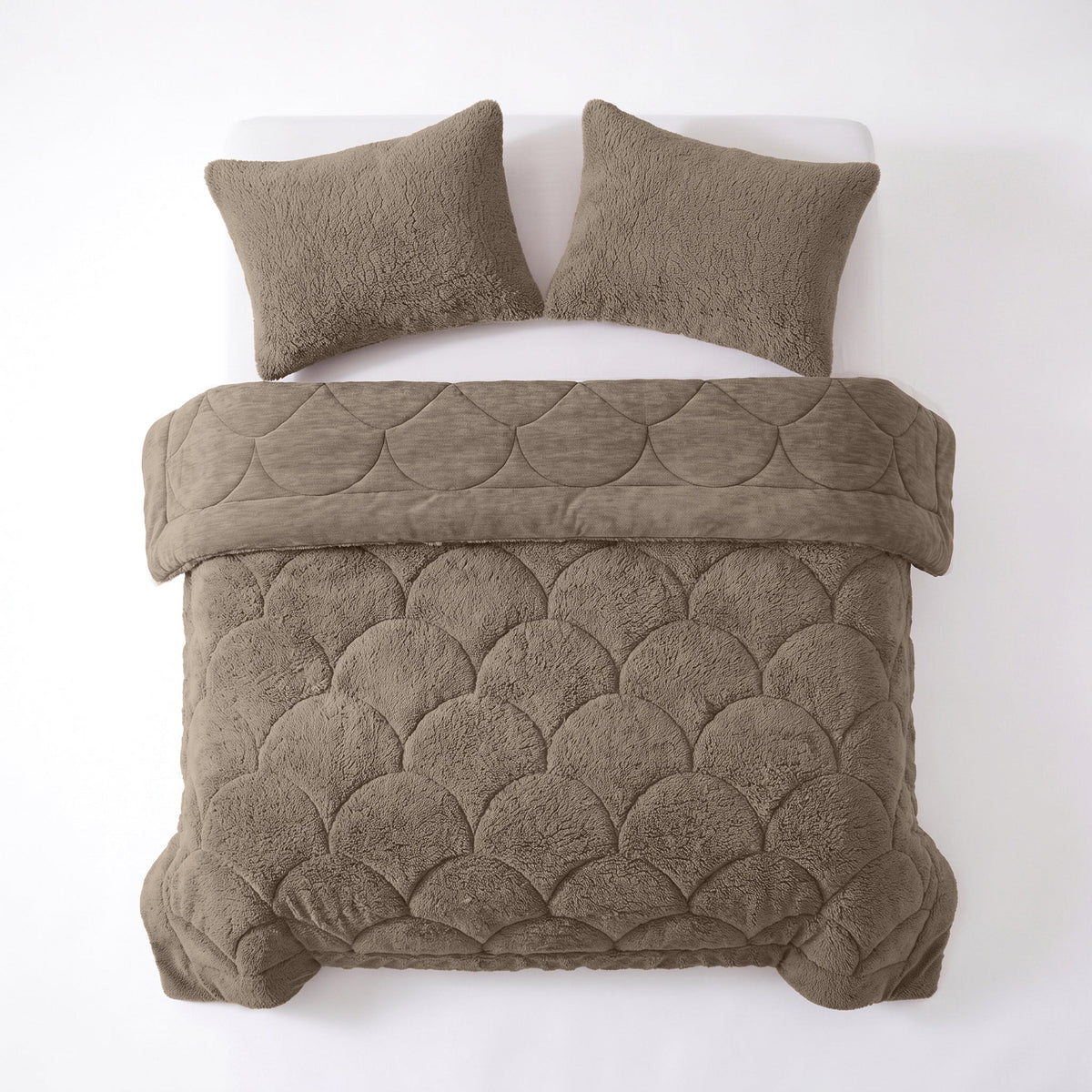 Zelesta Special Teddy Chenille Bettdecke - Dunkeltaupe