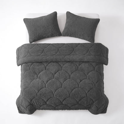 Zelesta Special Teddy Chenille Bettdecke - Anthrazit