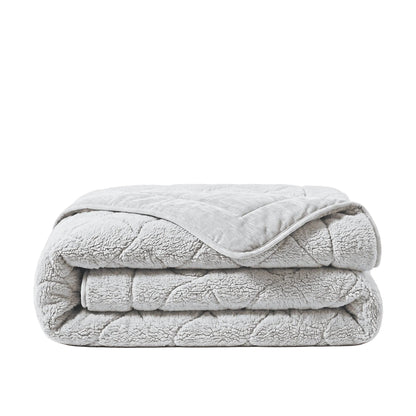 Zelesta Special Teddy Chenille Bettdecke - Grau
