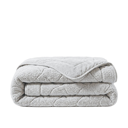 Zelesta Special Teddy Chenille Bettdecke - Grau