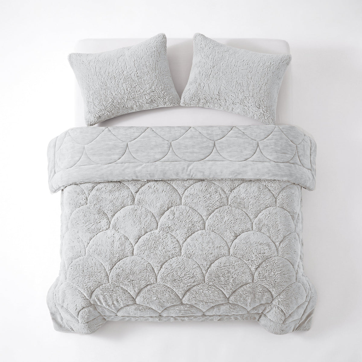 Zelesta Special Teddy Chenille Bettdecke - Grau