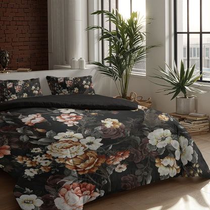 Zelesta Comfort Design Nahtlose Bettdecke - Golden Age Flower Black