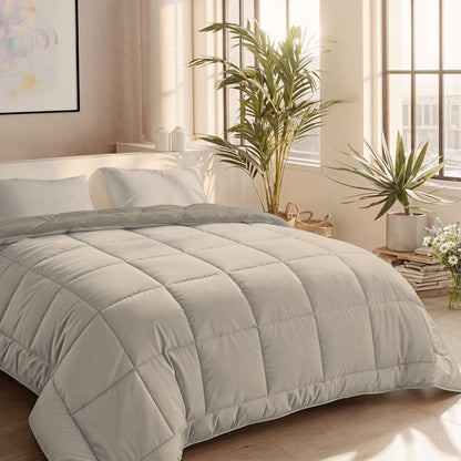 Zelesta Comfort Duo Sommerbettdecke - Taupe & Champagner