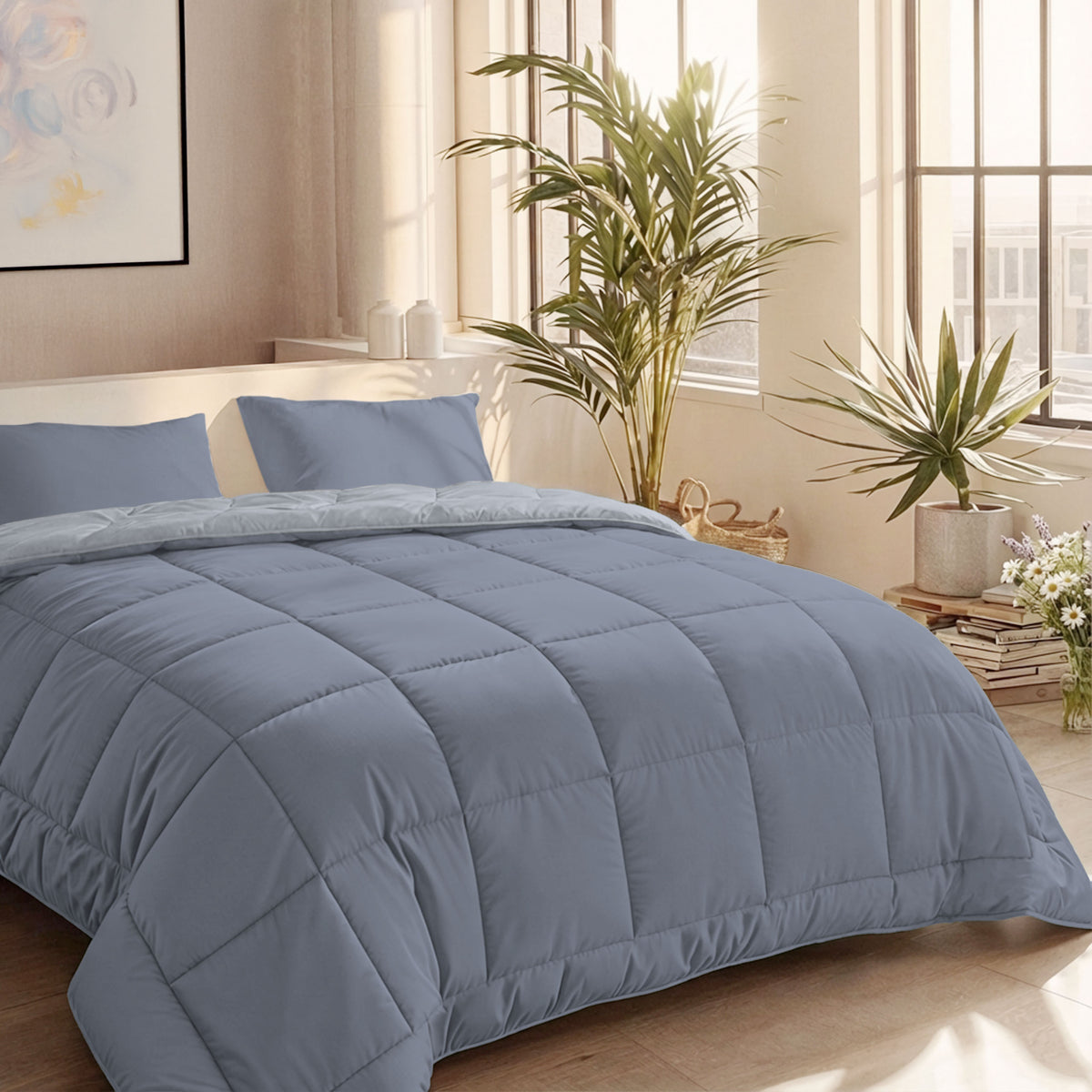 Zelesta Comfort Duo Sommerbettdecke - Eisblau & Sanftes Blau