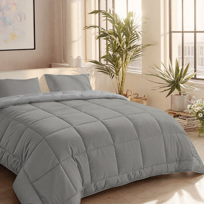 Zelesta Comfort Duo Sommerbettdecke - Grau & Sanftes Grau
