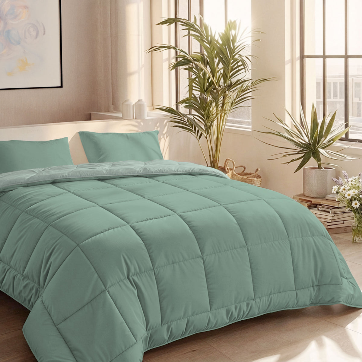 Zelesta Comfort Duo Sommerbettdecke - Mintgrün & Hellgrün