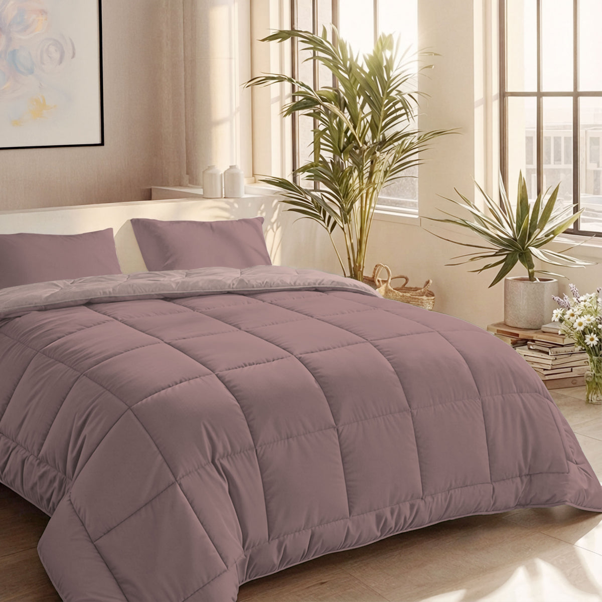 Zelesta Comfort Duo Sommerbettdecke - Rosa & Hellrosa