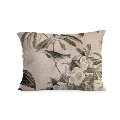 Zelesta Comfort Design Nahtlose Kissenbezüge Set von 2 - Vintage Birds Sand
